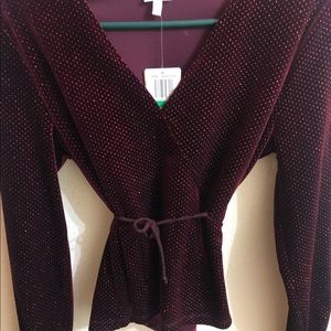 Sparkly burgundy top